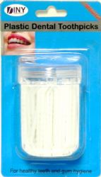Wholesale Plastic Dental Toothpicks in Plastic Dispenser