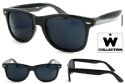 Wholesale Sunglasses Black Shiny W2 Plastic frame sunglasses Wayfarer Style