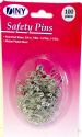 Wholesale 100 piece Assorted Sizes Nickel Plated Steel Safety Pins