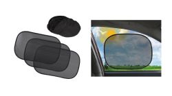 Wholesale Auto Car Sun Shades 3 pc Set with Carrying Case Clings To Window