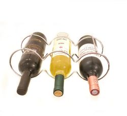 Wholesale Stackable Table Top Wine Rack Bottle Holder Silver