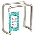 Wholesale Deluxe Brushed Steel Napkin Holder Weighted Self Standing