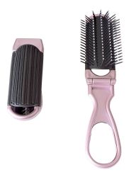 Wholesale Folding Hair Brush with Mirror Compact Pocket Size Travel Car For Purse Bag