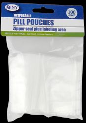 Wholesale 100 Pack Count Pill Pouches