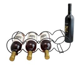 Dependable Stackable Wine Rack Black Matte