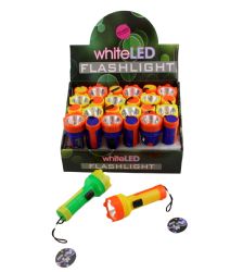 Wholesale Flashlight on Counter Display with Batteries 4.5 in