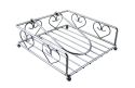 Wholesale Chrome Napkin Holder With Arm Classic Heart Design, Silver