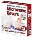 Wholesale 5 Piece Ventilated Microwave Covers Adjustable Steam Vents Assorted Sizes BPA Free