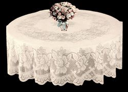 Wholesale Bone Lace Emilia Tablecloth Machine Washable Ideal For Formal Parties 70