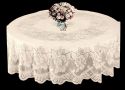 Wholesale Bone Lace Emilia Tablecloth Machine Washable Ideal For Formal Parties 70