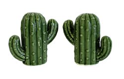 Wholesale Hand-Painted Ceramic Cactus Salt and Pepper Set - Kitchen Dining Room
