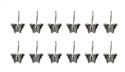 Wholesale Silver Shower Curtain Rings Hooks Polished Shiny Chrome Butterfly Decorative Shower Curtain Hooks Set of 12