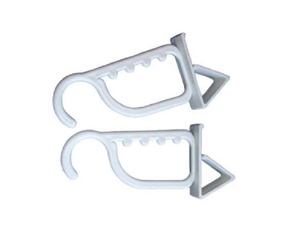 2-Pack Over The Door Hanger Hook Set Plastic White