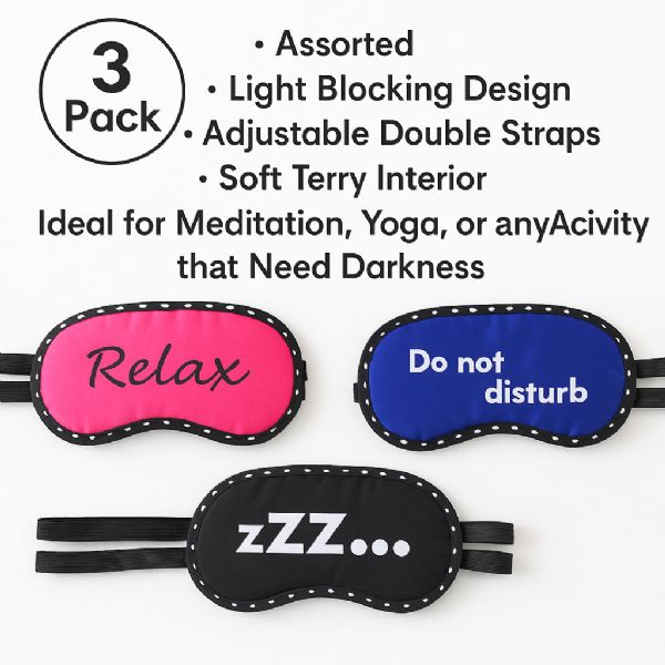 Wholesale Satin Feel Printed Eye Mask