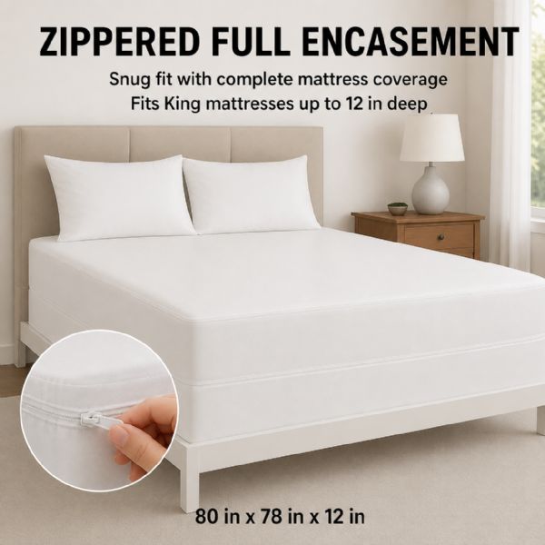 Wholesale King Size Zippered Pvc Mattress Protector Waterproof