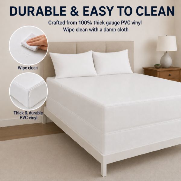 Wholesale King Size Zippered Pvc Mattress Protector Waterproof