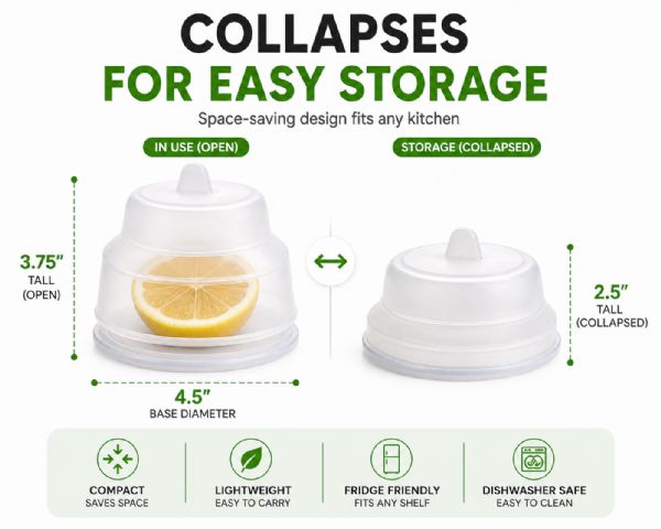 Wholesale Silicone Collapsible Vegetable Saver & Fruit Keeper Bpa Free