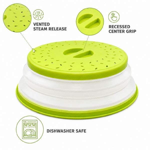 Wholesale Silicone Folding Collapsible Microwave Cover Splatter Screen