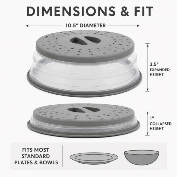 Wholesale Collapsible Microwave Cover Splatter Screen