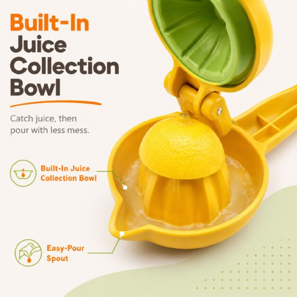 Wholesale Lemon Squeezer With Twist Reamer Yellow Bpa Free Plastic