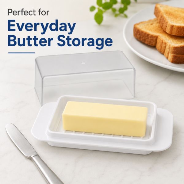 Wholesale Butter Dish White With Clear Top Bpa Free