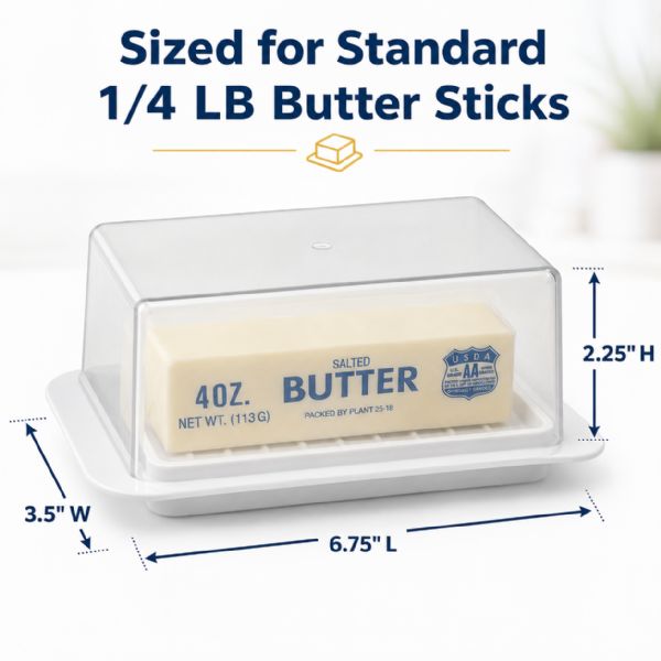 Wholesale Butter Dish White With Clear Top Bpa Free