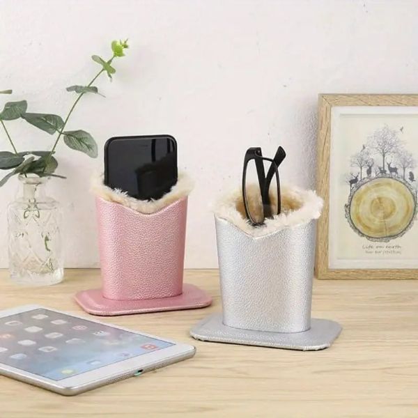 Wholesale 2-Pack Eyeglass Holder Stand Plush Lined Organizer