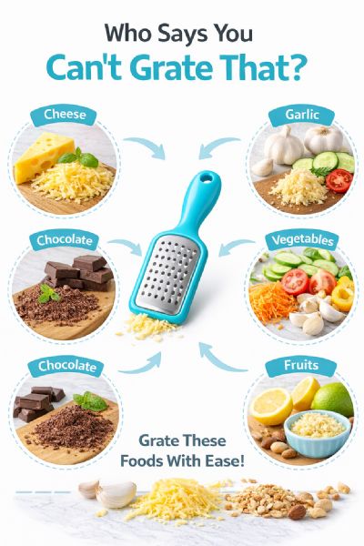 Stainless Steel Mini Grater 5" Blue