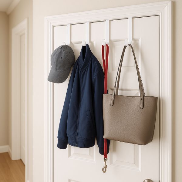 Wholesale 4 Pack Over The Door Hooks Hangers, Laundry Hanger White
