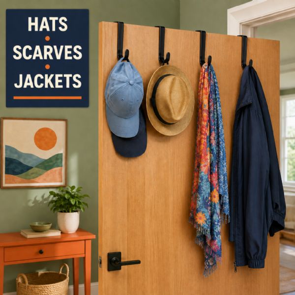 Wholesale 4 Pack Over The Door Hooks Hangers, Laundry Hanger Black