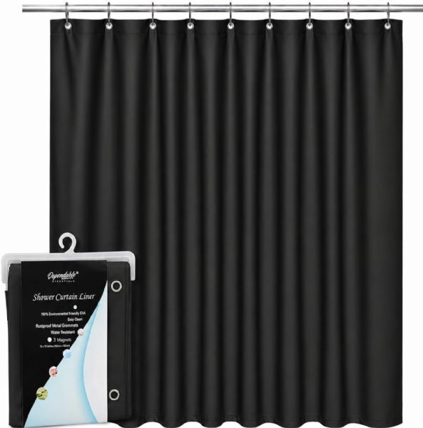 Wholesale Eva Shower Curtain Liner Black