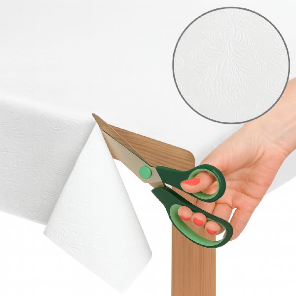 Damask Vinyl Table Protector Pad, Flannel Backed, 52 X 90 Rectangle