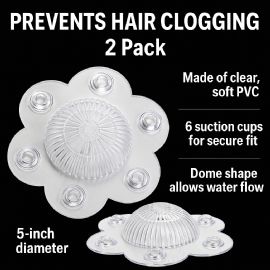 2 Pack Shower And Tub Hair Catcher