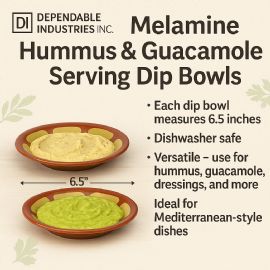 Wholesale 2 Piece Set Melamine Hummus & Guacamole Serving Dip Bowl Condiment Humus Dish