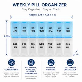 Wholesale Large Pill Organizer 7 Day 2 Times A Day Weekly Am pm