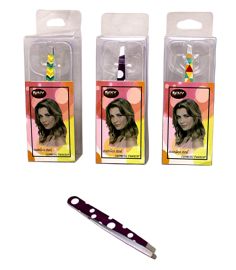 Wholesale Printed Stainless Steel Eyebrow Slanted Tweezer