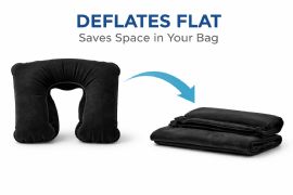 Wholesale Inflatable Travel Neck Cushion Pillow - Supports Head & Neck, Soft Velvet Ergonomic Feel