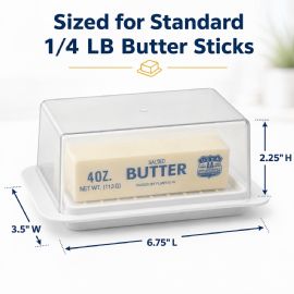 Wholesale Butter Dish White With Clear Top Bpa Free