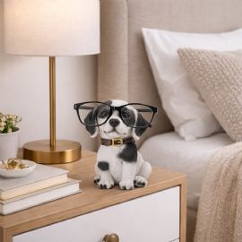 Wholesale Eyeglass Holder For Nightstand Or Desk Decorative Resin Glasses Holder Figurine Beagle