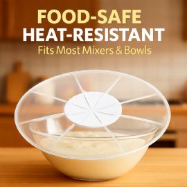 12" Mixing Bowl Splatter Guard Bpa Free Fits Most Hand And Electric Mixers White Splatter Shield