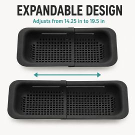 Wholesale Over The Sink Extendable Colander Collapsible Plastic Fruit Vegetable Pasta Spaghetti Strainer Drainer Multi Purpose Basket For Kitchen Bpa Free Food Grade Black