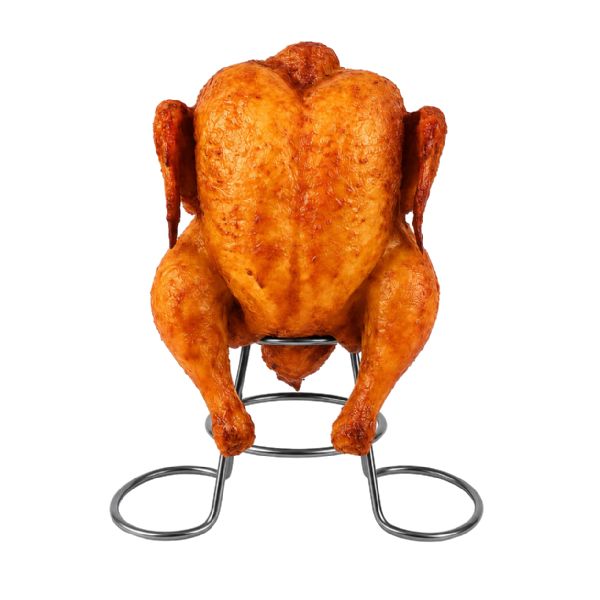 Wholesale Chicken Roaster Rack Beer Can Chicken Turkey Roaster Bbq Grill Rack Stand Holder Tray Kitchen Oven Indoor Outdoor