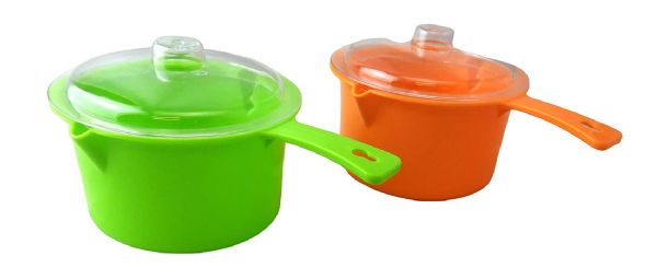 Wholesale Set Of 2 Microwave Saucepan With Lid Store Heat And Eat 800ml Each