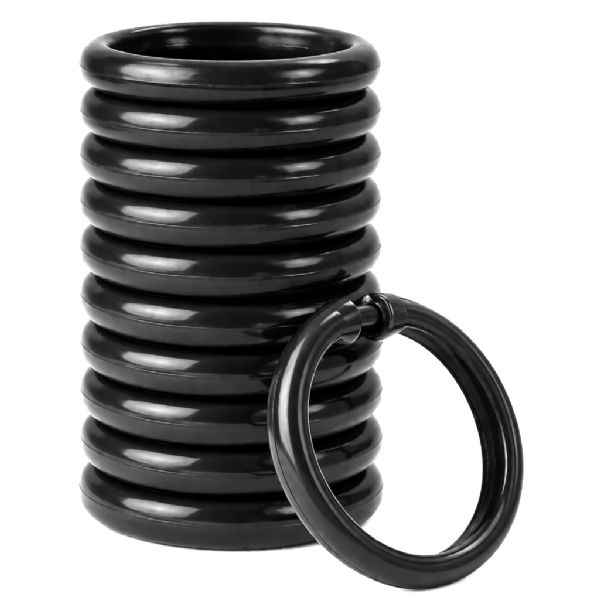 Wholesale Shower Curtain Hooks 12 Pack Fits All Standard Size Shower Rods Black