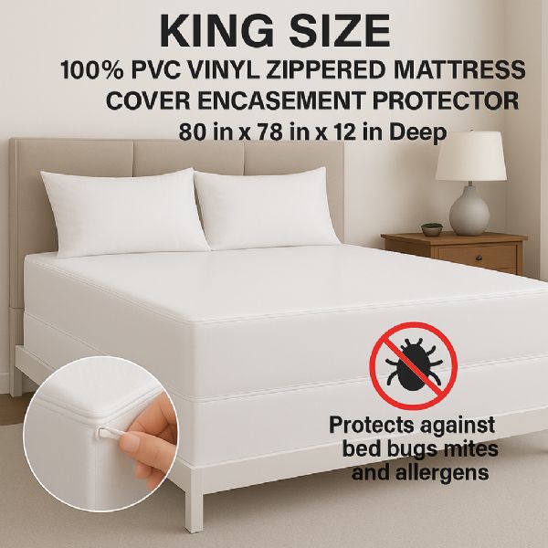 Wholesale King Size Zippered Pvc Mattress Protector Waterproof