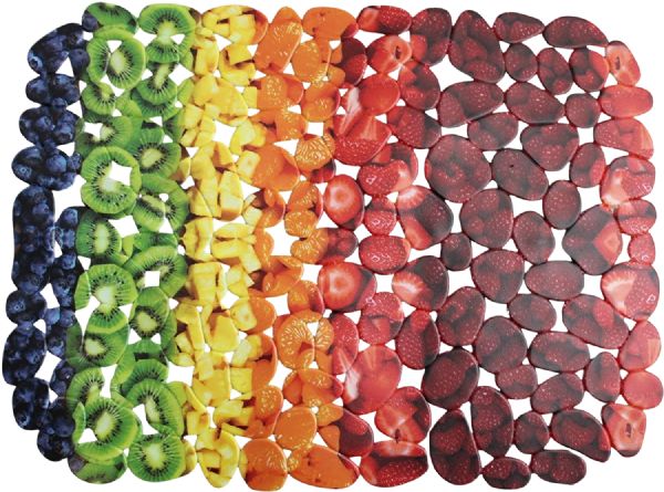 Printed Pvc Sink Mat Decorative 15.7" X 11.8" Fruits