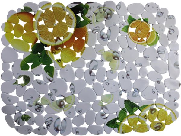 Printed Pvc Sink Mat Decorative 15.7" X 11.8" Lemons