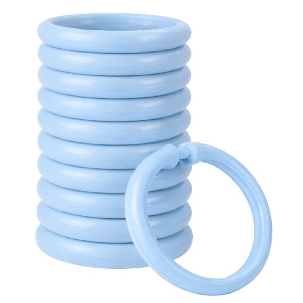 Wholesale Shower Curtain Hooks 12 Pack Fits All Standard Size Shower Rods Blue