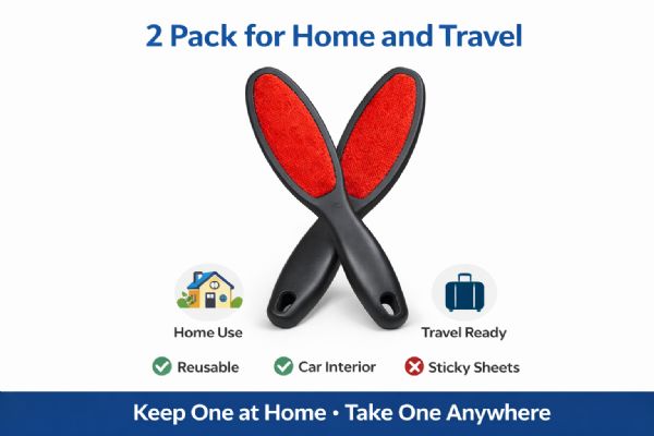 Wholesale 2 Pack DoublE-Sided Lint Brush Pet Hair Remover Reusable