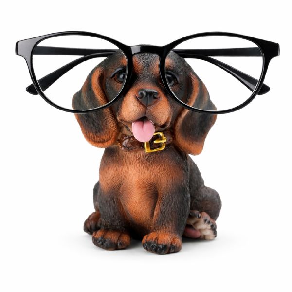 Wholesale Eyeglass Holder For Nightstand Or Desk Decorative Resin Glasses Holder Figurine Dachshund